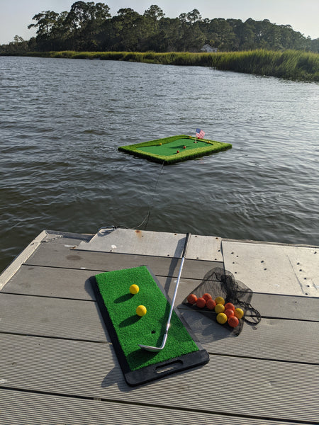Improve Your Short Game and Add Fun to Your Pool with Float N' Chip - Floating Golf Greens from Low Country Pastimes